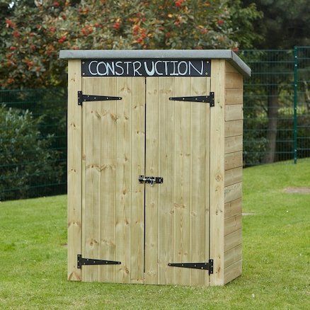 Construction Activity Shed, Construction Activity Shed,outdoor construction play resources, outdoor building toys, outdoor wooden play equipment,outdoor wooden play shop,outdoor wooden play,EYFS, Construction Activity Shed,The Construction Activity Shed provides the perfect storage facility to store away all your Construction Play Activities after use. The Construction Activity Shed features 3 shelves to help keep the store organised and a chalkboard to help label what's inside. TheThe Construction Activity