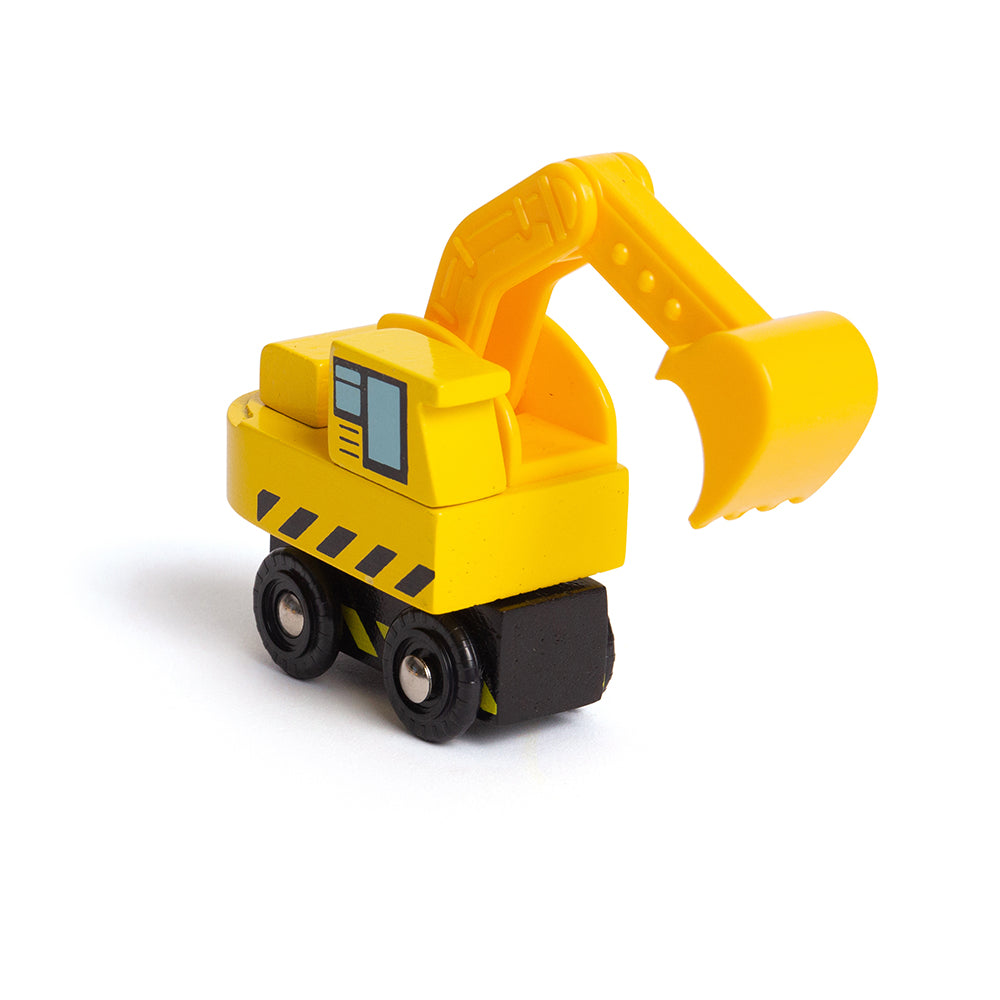 Construction Site Vehicles, Construction Site Vehicles Bigjigs,Construction Vehicles Set 5 pieces, construction themed wooden toys,Wooden toy cars,wooden cars,children's wooden toys,traditional toy car,wooden toy car, Construction Site Vehicles,Need extra assistance on your Construction Wooden Train Set? These bright yellow Site Vehicles can dig holes, roll tarmac and carry away the rubble from the building site and are the perfect wooden train accessories. This construction toy set includes a construction 