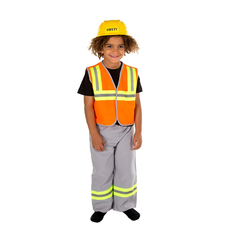 Construction Worker - 5-7 years, Construction Worker - 5-7 years,Builders fancy dress,construction work fancy dress,builders role play clothing,role play resources, Construction Worker - 5-7 years,Construction Worker Outfit - 5-7 Years Unleash your child's imagination with this fun and realistic construction worker outfit designed for both boys and girls! Crafted from high-quality, durable bi-stretch polyester, this costume is designed to withstand rough play while offering a professional and stylish look. 