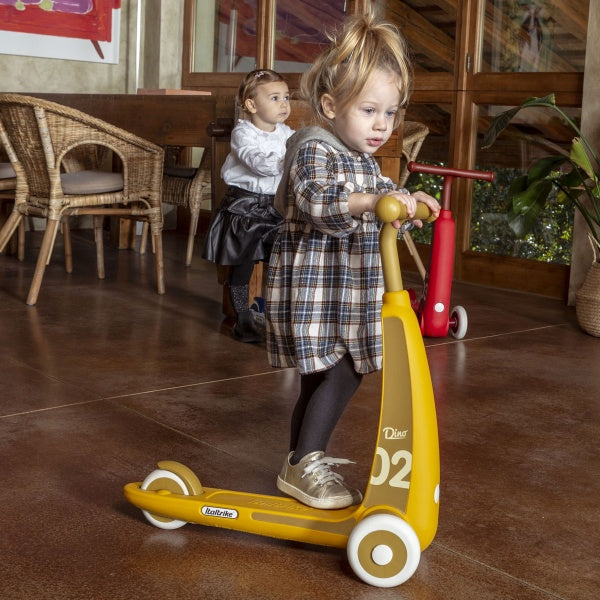 Early Years Dino Ride On - Yellow, Early Years Dino Ride On - Yellow,Italtrike,childrens trike.childrens scooter, Early Years Dino Ride On - Yellow,The Early Years Dino Ride-On - Yellow by Italtrike is the ideal first scooter for children aged 2 to 4 years. Combining a cheerful yellow finish with a smart design, this scooter helps young riders develop essential motor skills, balance, and coordination throughThe Early Years Dino Ride-On - Yellow by Italtrike is the ideal first scooter for children aged 2 to 