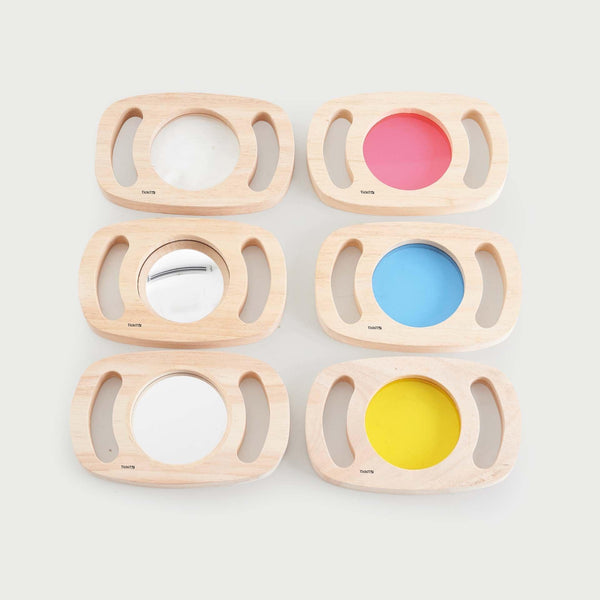 Easy Hold Discovery Set of 6, Easy Hold Discovery Set,sensory colour resources,Senteq Direct discount code,Sensory Technology discount code,morleys discount code,sensory toy discount code, Easy Hold Discovery Set of 6,The TickiT® Easy Hold Discovery Set is a beautifully crafted, engaging collection of six solid rubberwood frames, each with easy-to-hold handles and unique inserts that invite children to explore the world around them in vibrant and imaginative ways. This set is designed to encourage sensory d