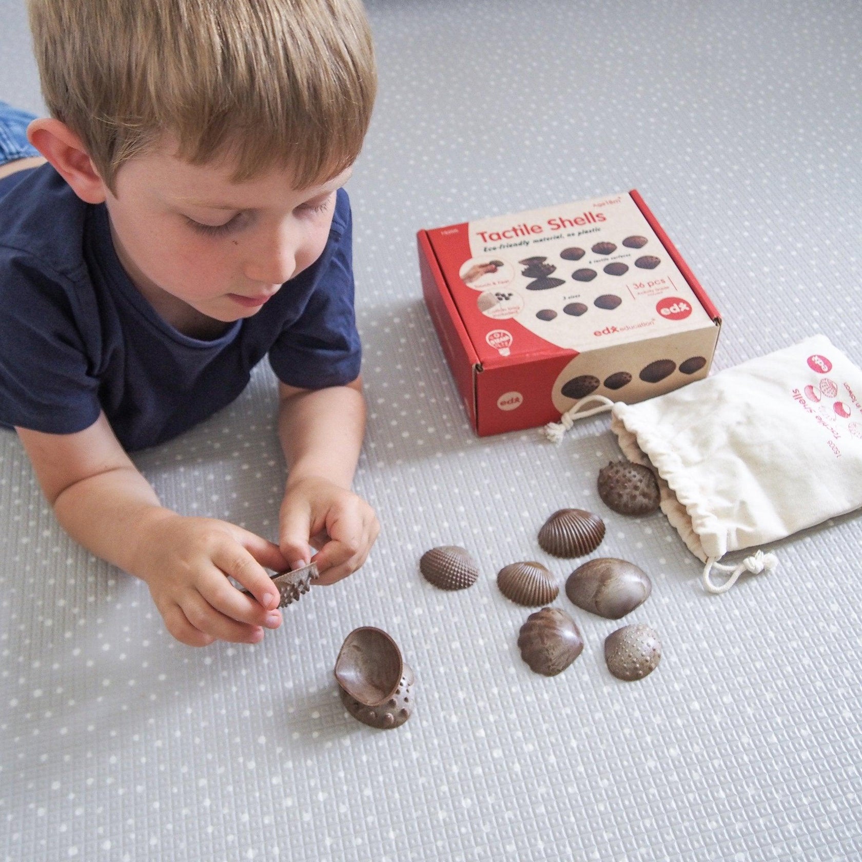 Eco Friendly Tactile Shells Pack 36, Eco Friendly Tactile Shells Pack 36,Edex UK supplier,Edex tactile shells toy,Edex sensory toys,Edex educational toys,Children's sensory toys,Childrens educational toys, Eco Friendly Tactile Shells Pack 36,These specially designed Eco Friendly Tactile Shells Pack 36 have different tactile surfaces and come in 3 sizes. The Eco Friendly Tactile Shells Pack 36 are made from natural Fibre Particulate Composite (FPC), an agricultural waste product from rice stems and rice husk