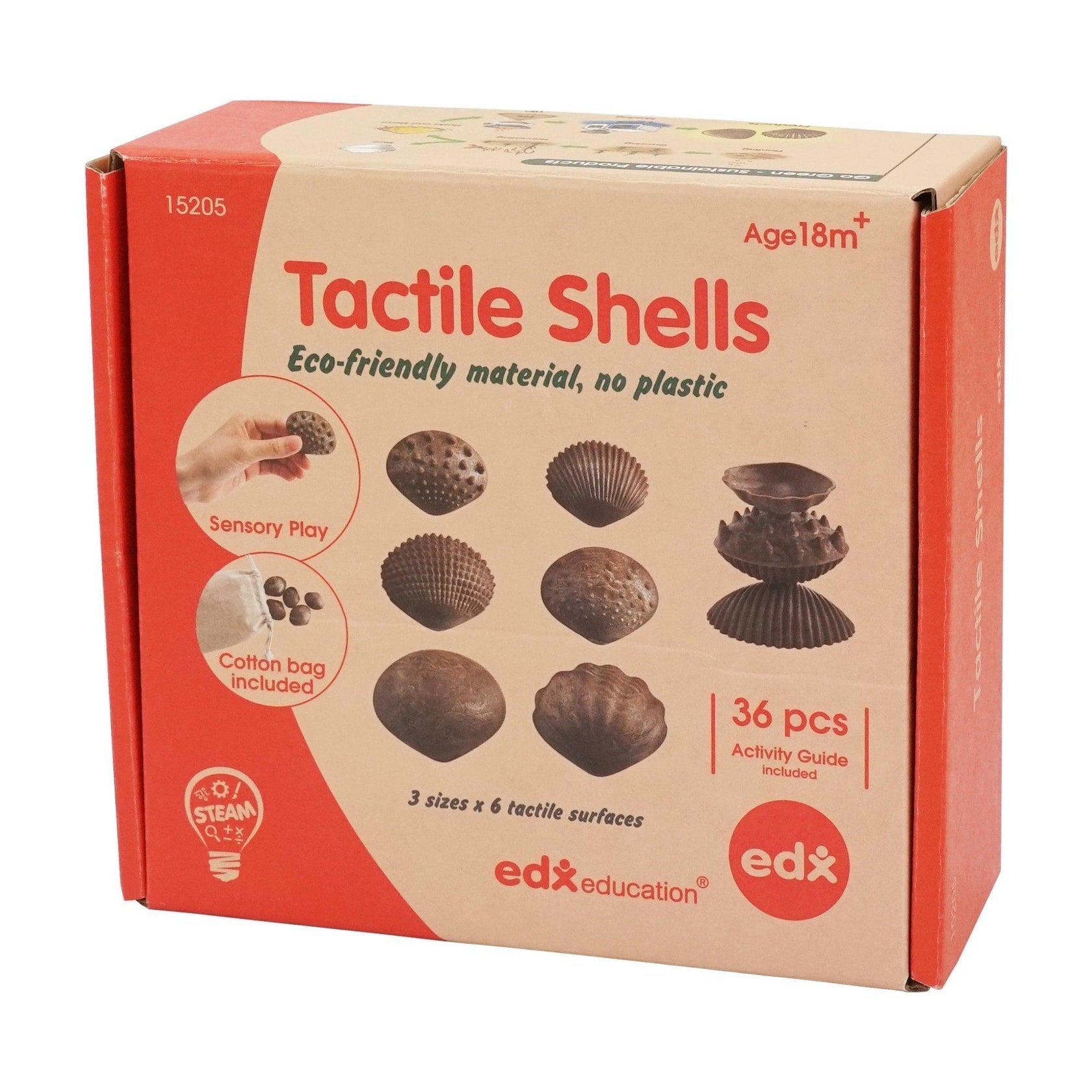 Eco Friendly Tactile Shells Pack 36, Eco Friendly Tactile Shells Pack 36,Edex UK supplier,Edex tactile shells toy,Edex sensory toys,Edex educational toys,Children's sensory toys,Childrens educational toys, Eco Friendly Tactile Shells Pack 36,These specially designed Eco Friendly Tactile Shells Pack 36 have different tactile surfaces and come in 3 sizes. The Eco Friendly Tactile Shells Pack 36 are made from natural Fibre Particulate Composite (FPC), an agricultural waste product from rice stems and rice husk