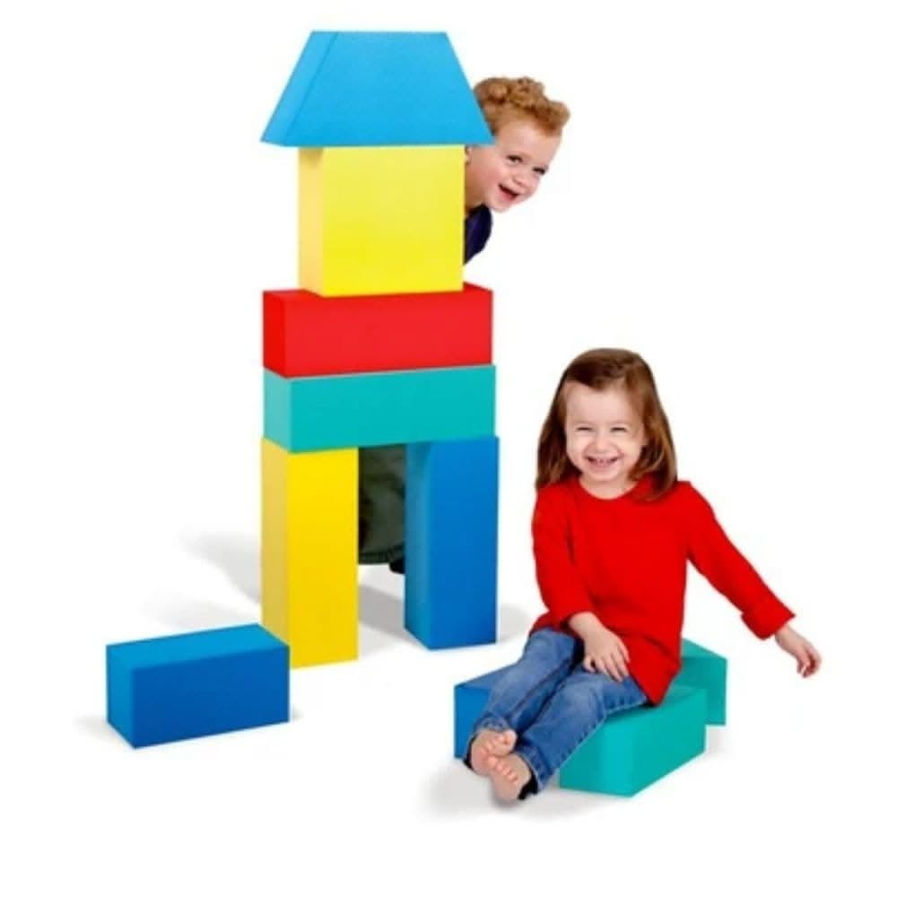 Edushape Giant Foam Blocks 16 Pieces, Edushape Giant Foam Blocks 16 Pieces,,INFANT Building blocks,Building Blocks,Early Years Educational Supplies,Brick Me Building Blocks,Sensory play blocks, Edushape Giant Foam Blocks 16 Pieces – Build, Create, and Explore The Edushape Giant Foam Blocks 16 Pieces set is a vibrant and versatile collection of lightweight, durable, and safe building blocks, designed to inspire endless creativity in young children. Perfect for indoor and outdoor play, these soft foam blocks 