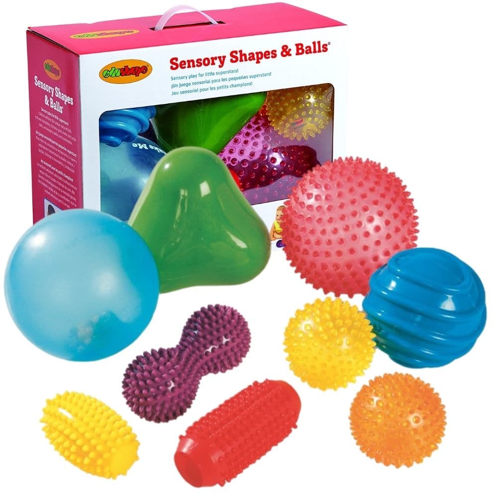 Edushape Sensory Shapes and Balls Kit, Edushape Sensory Shapes and Balls Kit,Edushape sensory shapes and balls kit,edushape sensory shapes and balls set,Edushape balls,Edushapes toys,Edushapes early years toys,Edushape sensory toys, Edushape Sensory Shapes and Balls Kit,This unique set of 9 sensory balls and shapes is a great resource for sensory exploration through play. Various textures and styles make this Edushape sensory shapes and balls kit unique. Explore the intriguing shape of the small green trian