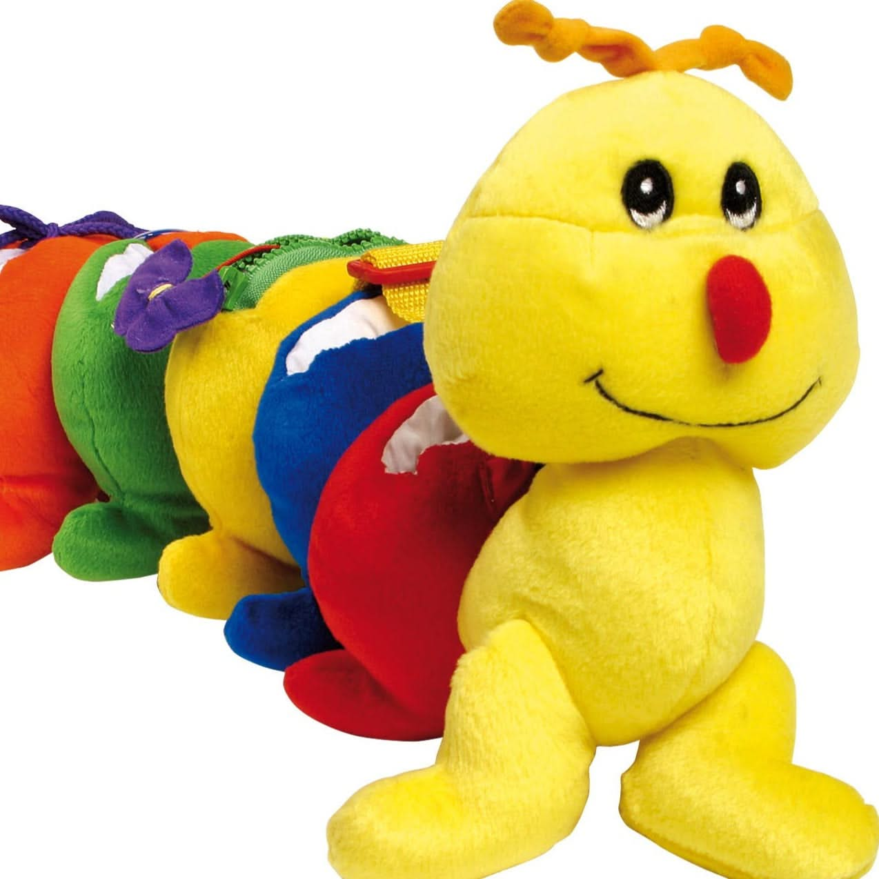 Fine Motor Millipede, Fine Motor Millipede,Fine Motor Skills toys,Dress a pillar style toy,zip toy,fine motor skills toys, Fine Motor Millipede Make learning life skills fun and engaging with the Fine Motor Millipede! This adorable, colourful caterpillar isn’t just a cuddly companion; it’s a hands-on learning tool designed to help children develop essential skills like dressing and fine motor coordination. The Fine Motor Millipede features a variety of interactive elements, including Velcro, laces, buttons,