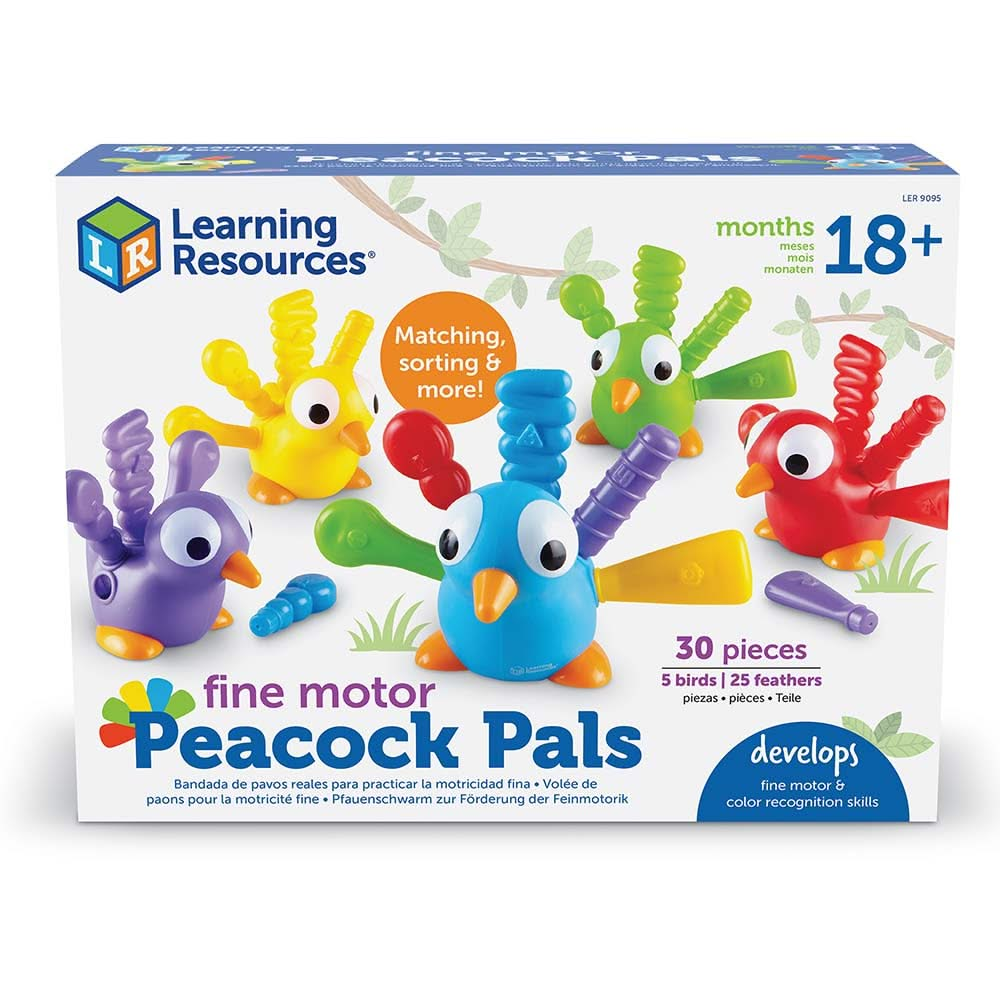 Fine Motor Peacock Pals, Fine Motor Peacock Pals,learning resources,Fine motor skills resources,fine motor skills toys,numeracy resources,school numeracy resources,school classroom resources, Fine Motor Peacock Pals,Fine Motor Peacock Pals – Inspire Early Learning Through Play! Introduce your little ones to the exciting world of skill-building with the Fine Motor Peacock Pals by Learning Resources! These charming and interactive peacock pals are designed to spark joy while promoting essential developmental 