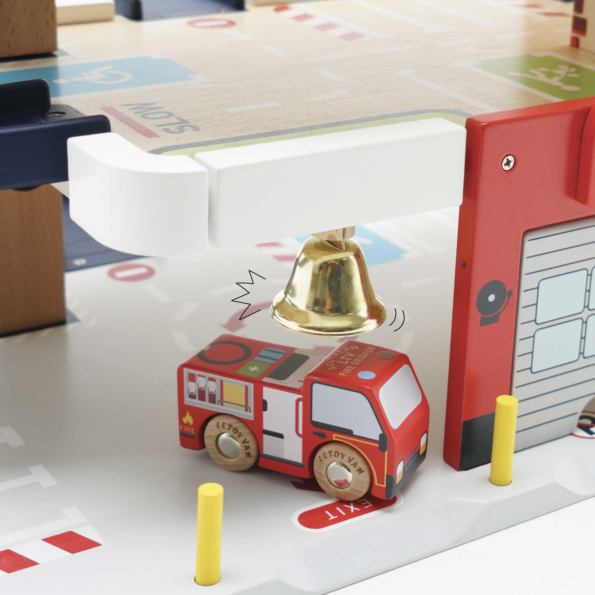 Fire & Rescue Wooden Garage, Fire & Rescue Wooden Garage,Garage Toys,Wooden garage toy,Childrens garage toys, Fire & Rescue Wooden Garage – A Thrilling Emergency Adventure! Little heroes can race to the rescue with the Fire & Rescue Wooden Garage, a beautifully crafted wooden emergency services playset designed to spark imaginative storytelling and action-packed role-play. Built from durable FSC®-certified wood, this high-quality fire station garage is ready for day-after-day emergency adventures. Complete 