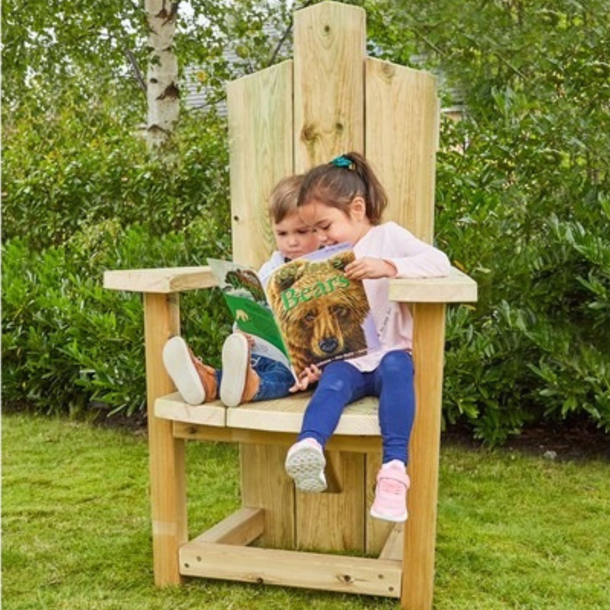 Freestanding Wooden Storytellers Throne, Freestanding Wooden Storytellers Chair,Story time outdoor wooden chair,Playground equipment,school playground equipment,school playground wooden houses, Freestanding Wooden Storytellers Throne,This beautiful chunky Storytellers Throne will make any child feel like royalty! The Storytellers Throne is designed to capture a child's imagination and spark creativity, this chair is great for outdoor storytelling and role play. Large enough to seat two children together, it