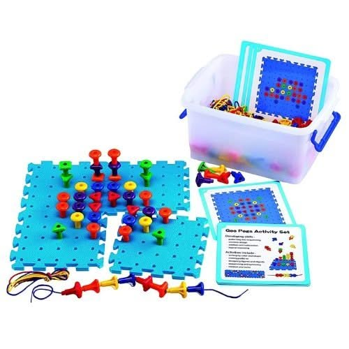 Geo Pegboard Activity Set, Geo Pegboard Activity Set,special needs pegboard,special needs peg board,pegboard fine motor skills,games for fine motor skills,special needs toys,special needs toys and games, Geo Pegboard Activity Set,Unlock a World of Learning with the Geo Pegboard Activity Set! Immerse your child in a multi-dimensional learning experience with the Geo Pegboard Activity Set. This comprehensive toolkit is carefully designed to hone a range of skills from fine motor development to logical reasoni