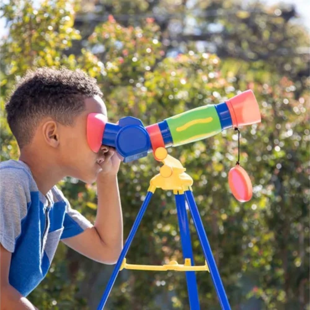 GeoSafari Jr My First Telescope, GeoSafari Jr My First Telescope, Children's telescope, Children's toy telescope,,observation play resources,collaborative play,understanding the world play resources classroom, GeoSafari Jr My First Telescope,GeoSafari Jr My First Telescope Introduce young explorers to the wonders of space with the GeoSafari Jr My First Telescope. Perfectly designed for preschoolers, this bright, easy-to-use telescope encourages curiosity and hands-on learning while providing a comfortable a