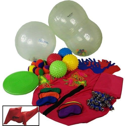 GetSetGo with Sensory Pack E Set of 55, GetSetGo with Sensory Pack E Set of 55,sensory pack contains: 6x Spider Balls, 6x Fleece Balls, 4x Hedgehog Balls, 1x Balance Cushion, 8x Jingle Bands, 1x Transparent Jingling Ball 550mm, 6x Blindfolds, 1x Physio Activity Roll, 2x Body Sox, 10x Feet Floor Markers and 10x Hand Floor Markers, GetSetGo with Sensory Pack E Set of 55,Presenting our high-quality All-Round Sensory Exploration Play Pack, a meticulously curated collection featuring a plethora of sensory deligh