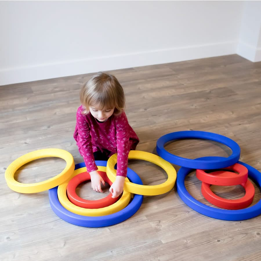 Giant Plastic Activity Rings Set, Giant Plastic Activity Rings Set,school numeracy resources,classroom numeracy resources, Giant Activity Rings – A Versatile Set for Active Play & Learning Transform playtime into an engaging and educational experience with the Giant Activity Rings Set! Designed to encourage movement, creativity, and sensory exploration, these durable plastic rings offer endless opportunities for active play—both indoors and outdoors. This 9-piece set features rings in three different sizes—