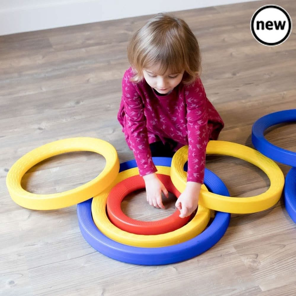 Giant Plastic Activity Rings Set, Giant Plastic Activity Rings Set,school numeracy resources,classroom numeracy resources, Giant Activity Rings – A Versatile Set for Active Play & Learning Transform playtime into an engaging and educational experience with the Giant Activity Rings Set! Designed to encourage movement, creativity, and sensory exploration, these durable plastic rings offer endless opportunities for active play—both indoors and outdoors. This 9-piece set features rings in three different sizes—