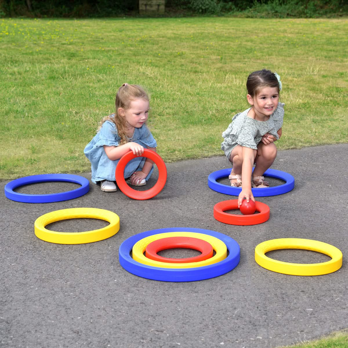 Giant Plastic Activity Rings Set, Giant Plastic Activity Rings Set,school numeracy resources,classroom numeracy resources, Giant Activity Rings – A Versatile Set for Active Play & Learning Transform playtime into an engaging and educational experience with the Giant Activity Rings Set! Designed to encourage movement, creativity, and sensory exploration, these durable plastic rings offer endless opportunities for active play—both indoors and outdoors. This 9-piece set features rings in three different sizes—