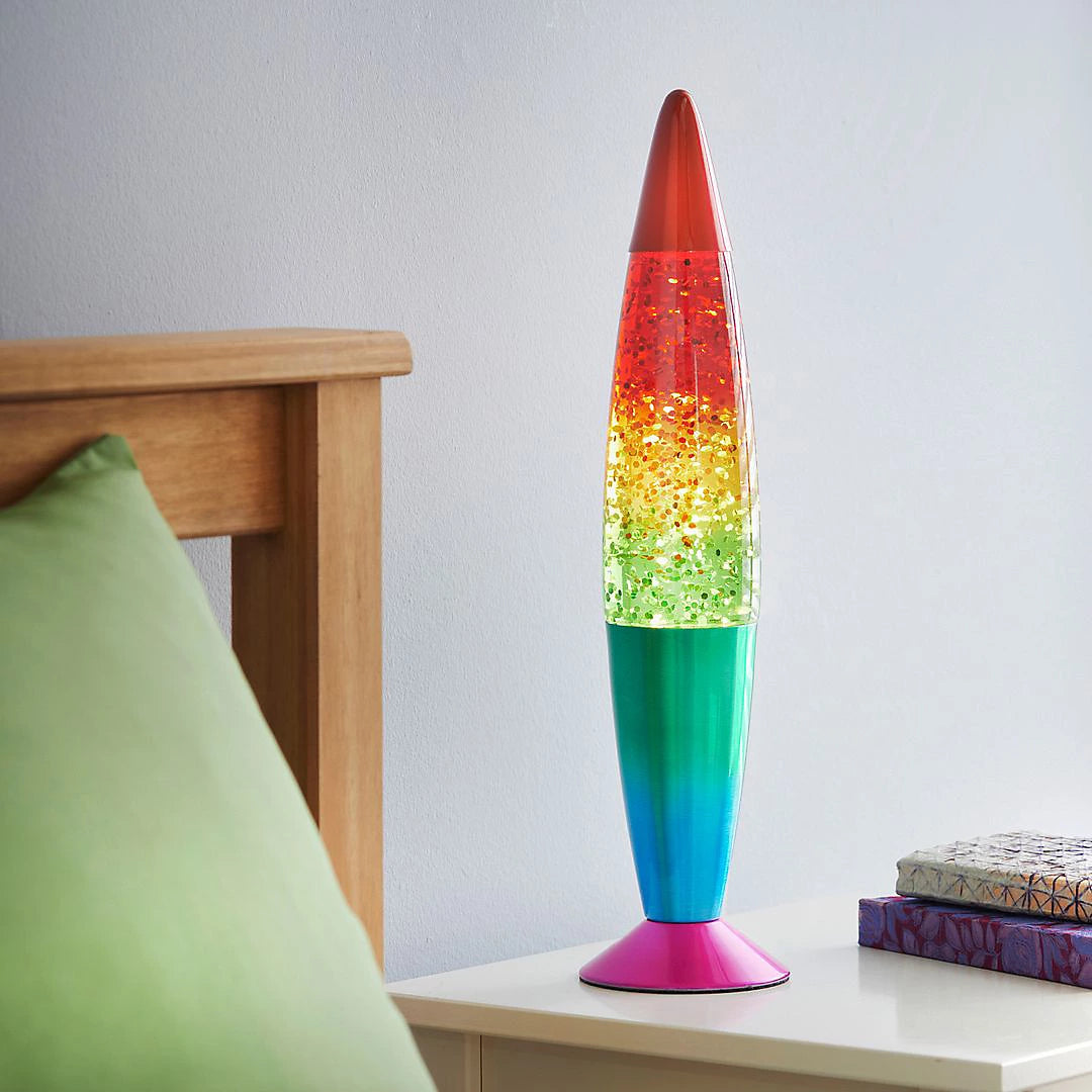 Global Gizmos Rainbow Lava Lamp, Global Gizmos Rainbow Lava Lamp,BLOB rainbow LAVA Lamp,Rainbow LAVA Lamp,Lava Lamp,Children's Lava Lamp,Lava Lamp Gift, Global Gizmos Rainbow Lava Lamp,Add a touch of retro charm and dazzling colour to your space with the Global Gizmos Rainbow Lava Lamp. Featuring a 16-inch height and a vibrant rainbow glitter light pattern, this stunning lamp combines nostalgic style with a modern twist, making it the perfect addition to any room. Its eye-catching chrome base andAdd a touch