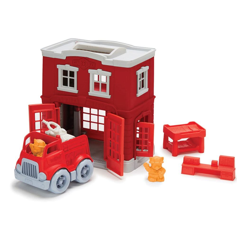 Green Toys Fire Station, Green Toys Fire Station,Fire Station Playset,Fire Station Set,Wooden fire station set,imaginative play fire station toys,childrens fire station set,tidlo fire station, Green Toys Fire Station,Ignite your child's imagination with the Green Toys Fire Station playset! This engaging toy offers everything your aspiring firefighter needs to embark on daring rescue missions. Inside this playset, you'll find a fully equipped fire station, a trusty fire engine, adorable firefighter cat chara