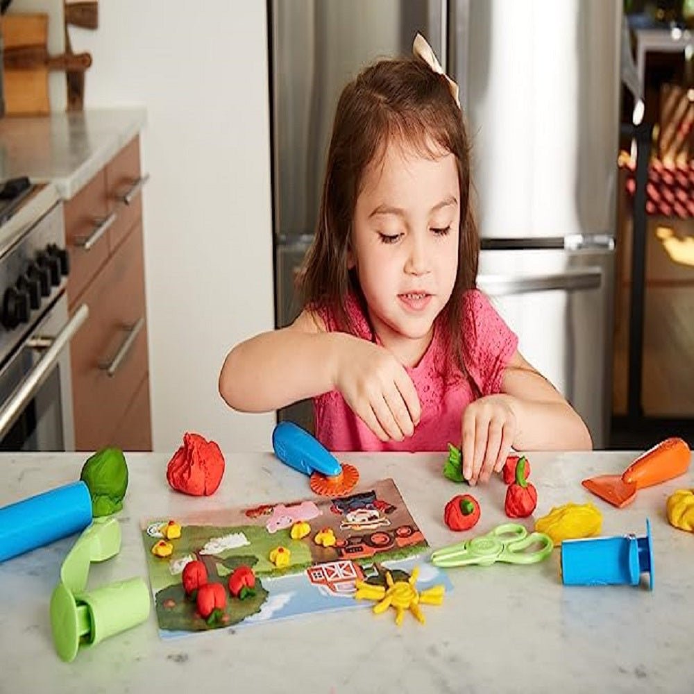 Green Toys Tool Essentials Dough Set, Green Toys Tool Essentials Dough Set,Play Mats and Tools Dough Set,Green Toys Play Mats and Tools Dough Set,Green Toys Dough, Green Toys Tool Essentials Dough Set,Green Toys Tool Essentials Dough Set Get ready for creative and sensory fun with the Green Toys Tool Essentials Dough Set! Designed for little hands, this 11-piece set is the perfect introduction to dough play for children as young as 2 years old. What’s Included Tools for Creative Play: 1 Star Extruder 1 Spag