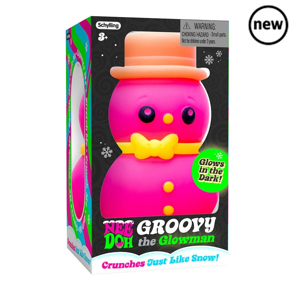 Groovy the Glowman Nee-Doh, , Groovy the Glowman Nee-Doh,Youngsters will have ‘snow’ much fun with their Groovy The Glowman NeeDoh this Christmas. Available in three assorted colours, the festive snowman-themed fidget toy has some super-cool features. It crunches just like real snow and it glows in the dark! Groovy The Glowman NeeDoh is the ideal size for little hands toYoungsters will have ‘snow’ much fun with their Groovy The Glowman NeeDoh this Christmas. Available in three assorted colours, the festive 