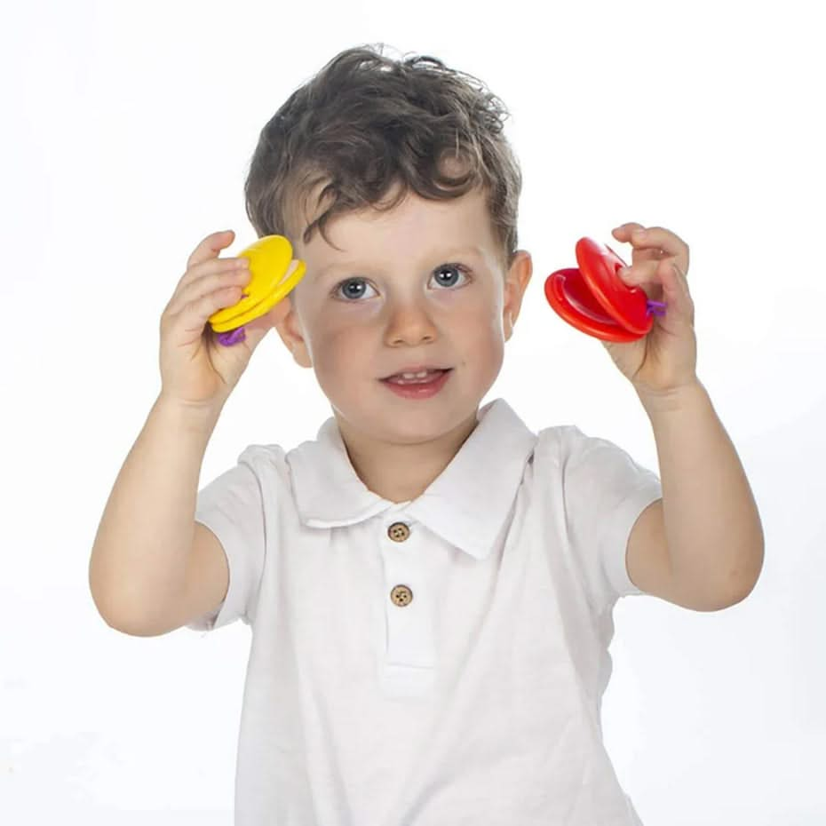 Halilit Castanet, Halilit Castanet,Castanets,baby musical toys, Halilit Colourful Castanets – Fun & Engaging Musical Toy for Little Hands Introduce your little one to the joy of music with these colourful castanets, designed to produce a super fun sound while helping to develop key early learning skills. Perfect for tiny hands, these easy-to-use percussion instruments encourage creativity, motor skills, hand-eye coordination, and an early understanding of cause and effect. Designed for Little Musicians Hali