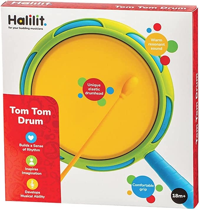 Halilit Tom Tom Drum, Halilit Tom Tom Drum,Baby drum,Children's Musical toys,musical instruments for babies and children with special needs,musical sensory toys for babies, Halilit Tom Tom Drum,Halilit Tom Tom Drum Introduce your child to the world of music with the Halilit Tom Tom Drum, a classic percussion instrument designed to captivate and engage young musicians. Featuring a high-quality elastic resonant skin, this drum produces a rich and melodious sound, perfect for encouraging musical exploration an