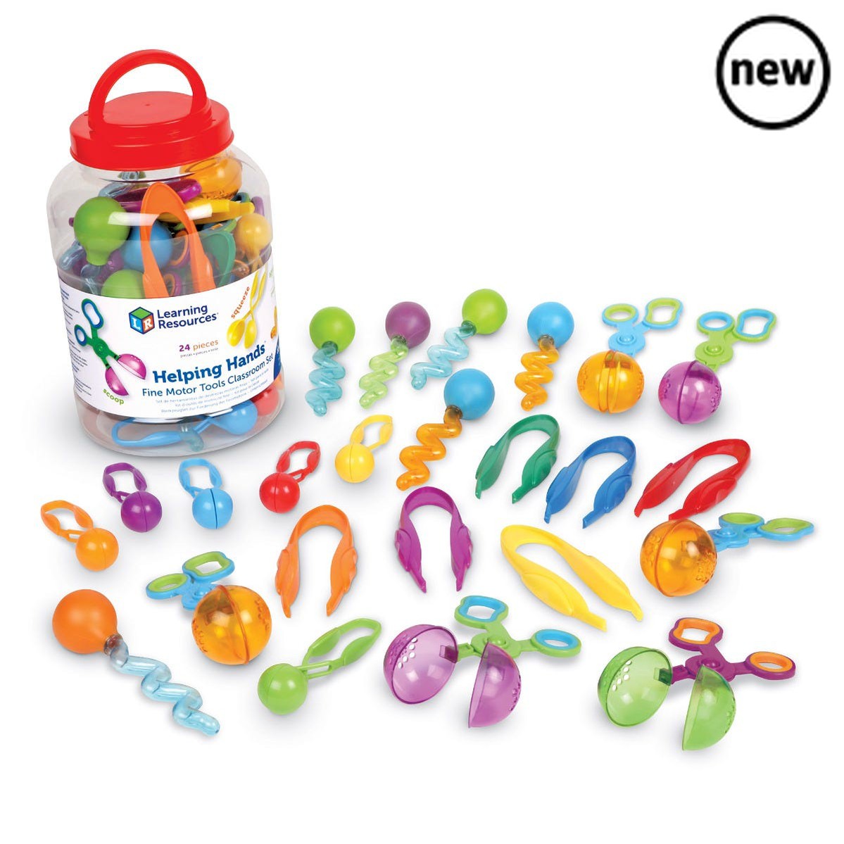 Helping Hands Fine Motor Tools Classroom Set, Helping Hands Fine Motor Tools Classroom Set,Helping Hands Fine Motor Tool Set,gross motor skills toys,fine motor skills toys,fine motor skills tools, Helping Hands Fine Motor Tools Classroom Set,Children build hand strength and coordination as they grab, scoop, and squeeze with this fine motor tool set for schools. The Helping Hands Fine Motor Tools Classroom Set has 24 of our best-selling fine motor tools – that’s 6 each of our Squeezy Tweezers™, Twisty Droppe