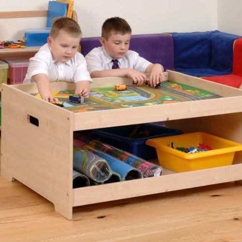 Hepworth Early Years Play Table, Hepworth Early Years Play Table,Lego table,early years play table,sensory toys,sensory play table, Hepworth Early Years Play Table,This generously sized Hepworth Early Years Play Table will comfortably allow four small children to play together. Hand holes at each end of the table allow it to be moved around quickly and easily. Includes shelf for storage, ideal for play mats and trays The Hepworth Early Years Play Table is perfect for smallHepworth Early Years Play Table – A