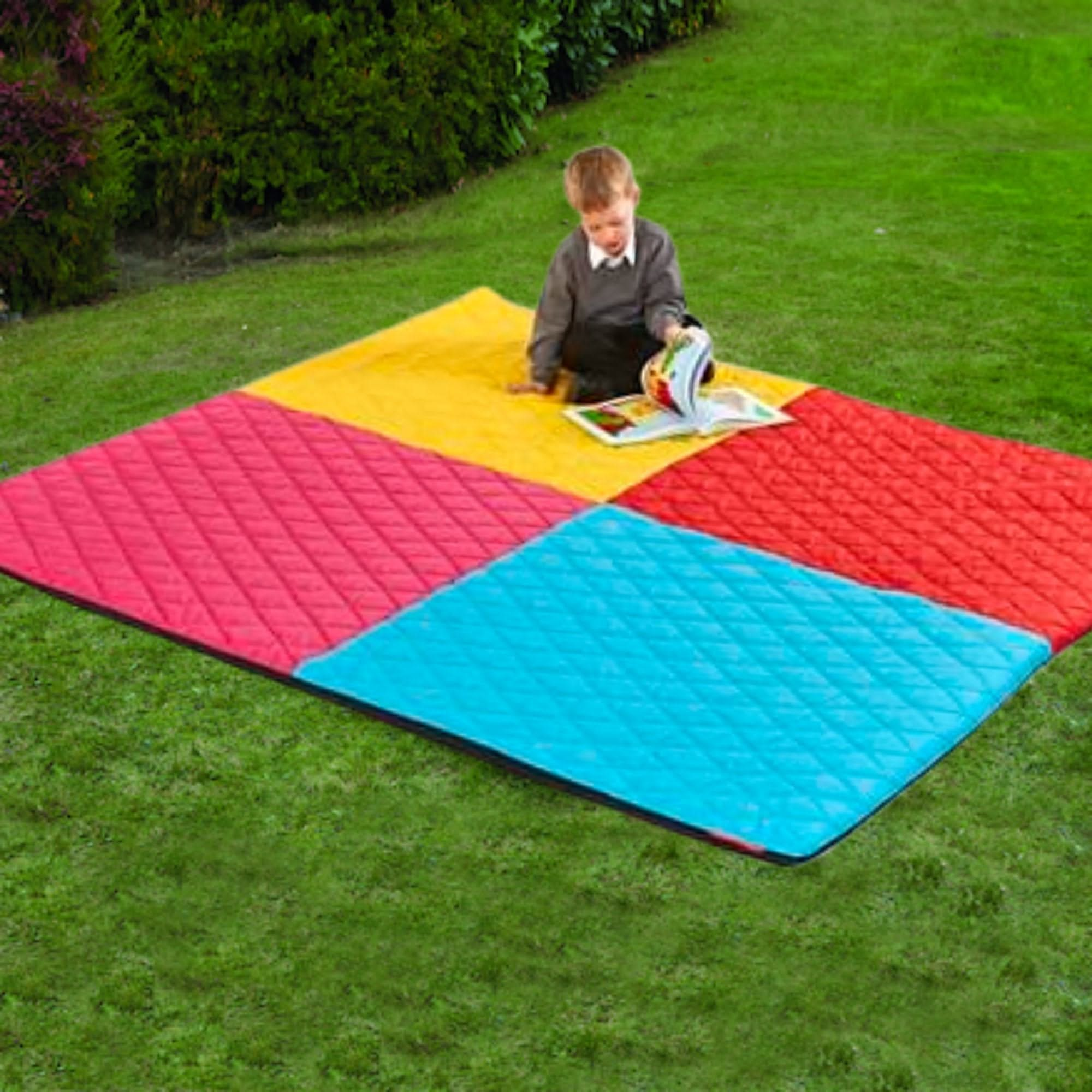 Indoor and Outdoor Large Quilted Harlequin Mat 2000 x 2000mm, Indoor and Outdoor Large Quilted Harlequin Mat 2000 x 2000mm,educational resources, educational materials, childrens learning resources, children's learning materials, teaching resources for children, teaching material for children, Indoor and Outdoor Large Quilted Harlequin Mat 2000 x 2000mm,This Large Quilted Harlequin Mat is large enough to seat the whole class. Features a vibrant harlequin design perfect for nurseries, pre school and early ye