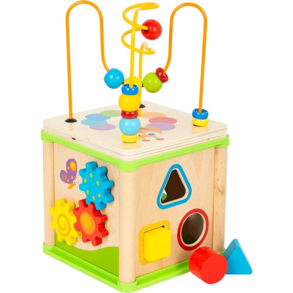 Insect Motor Skills Training Cube, If there isn´t much space in the playroom and not much space to play, this functional insect themed motor skills training cube is ideal. The Insect Motor Skills Training Cube has a motor skills training loop that can be taken off, cog wheels, a clock and and a puzzle game, it playfully trains the child´s fine motor skills and concentration Looking for a toy that will keep your child entertained while also helping them develop essential skills? Look no further than the Inse