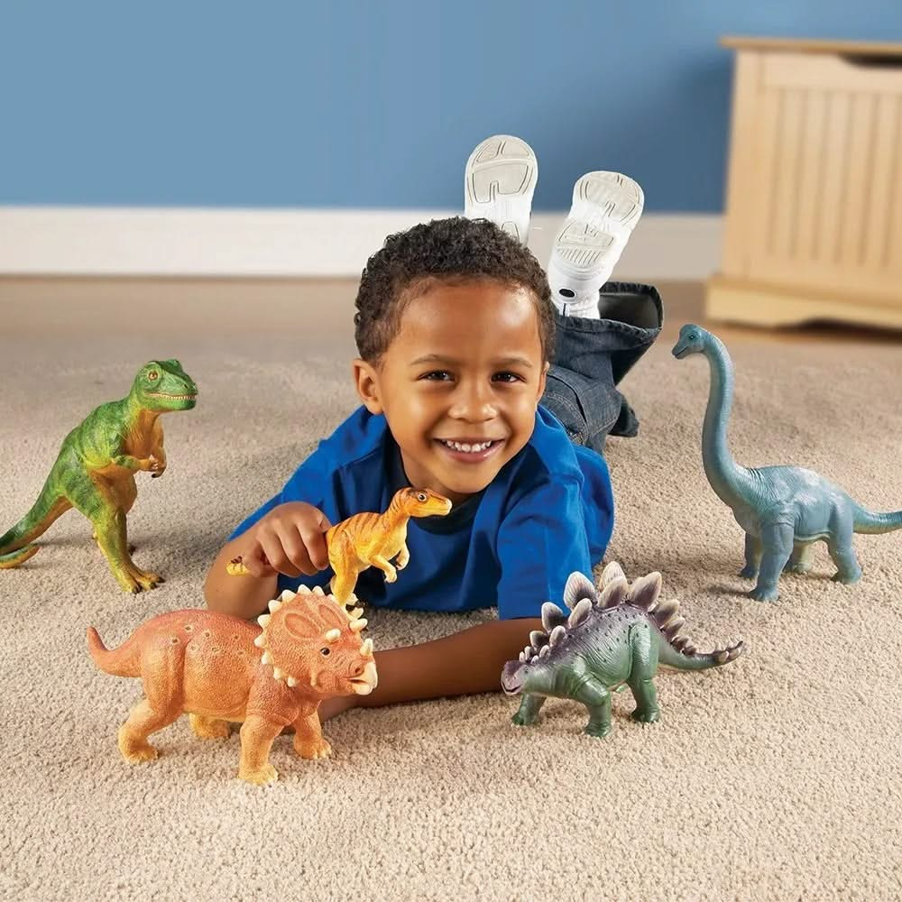 Jumbo Dinosaurs, Learning Resources Jumbo Dinosaurs Figure Set,Jumbo Dinosaurs,Dinosaur toys,Jumbo dinosaur toys,learning resources jumbo dinosaurs,early years resources, educational resources, educational materials, children's learning resources, children's learning materials, Jumbo Dinosaurs,Jumbo Dinosaurs – Imaginative Play on a Larger Scale! Bring your child’s love for dinosaurs to life with the Jumbo Dinosaurs set from Learning Resources. These realistically detailed dinosaurs are designed for little 