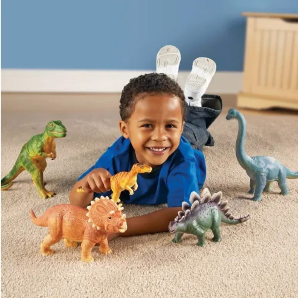 Jumbo Dinosaurs, Learning Resources Jumbo Dinosaurs Figure Set,Jumbo Dinosaurs,Dinosaur toys,Jumbo dinosaur toys,learning resources jumbo dinosaurs,early years resources, educational resources, educational materials, children's learning resources, children's learning materials, Jumbo Dinosaurs,Jumbo Dinosaurs – Imaginative Play on a Larger Scale! Bring your child’s love for dinosaurs to life with the Jumbo Dinosaurs set from Learning Resources. These realistically detailed dinosaurs are designed for little 