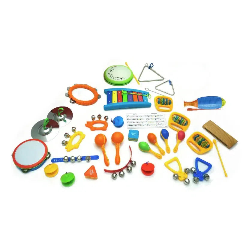 Key Stage One Music Set, Key Stage One Music Set,Children's music sets,Children's musical resources,Music toys, Halilit Large Music Pack – Key Stage One Music Set Introduce children to the joy of music-making with the Halilit Large Music Pack – Key Stage One Music Set. This comprehensive percussion set is perfect for early years education, providing a hands-on way for children to explore rhythm, sound, and movement. Designed for use in schools, nurseries, and home learning environments, this set is an excel