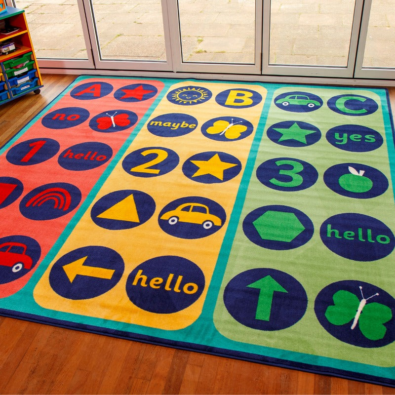 Kinder™ Yes, No, Maybe Placement Carpet, Kinder™ Yes, No, Maybe Placement Carpet,Classroom carpet,Nursery carpets,School carpets and cushions,classroom carpets,primary school carpets and rugs, Kinder™ Yes, No, Maybe Placement Carpet,Introducing the Kinder™ Yes, No, Maybe Placement Carpet, a versatile and interactive addition to any early years or primary school learning environment. This 3-meter square carpet is designed with clearly identifiable seating areas for up to 30 children, making it ideal for faci