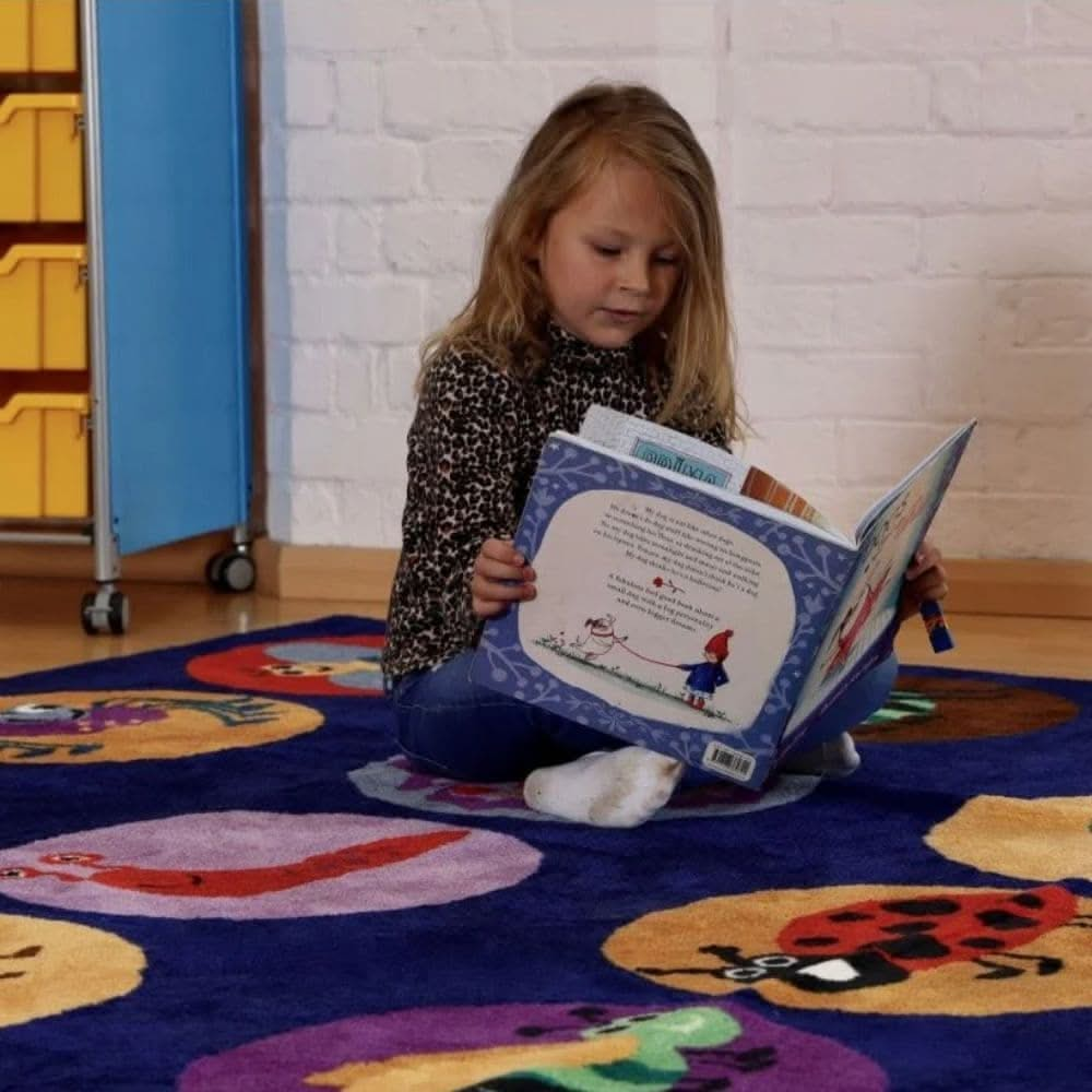 Kinder™Mini Beasts Carpet 3 x 3 Metre, Kinder™Mini Beasts Carpet 3 x 3 Metre,Kinder™Mini Beasts Carpet 3 x 3 Metre,Children's carpets,children's story time carpets and cushions,classroom carpets,primary school carpets and rugs, Kinder™Mini Beasts Carpet 3 x 3 Metre,Kinder™ Mini Beasts Carpet – A Fun and Durable Classroom Seating Solution Create a welcoming and engaging learning environment with the Kinder™ Mini Beasts Carpet, a 3-metre square classroom rug designed to comfortably accommodate up to 30 childr