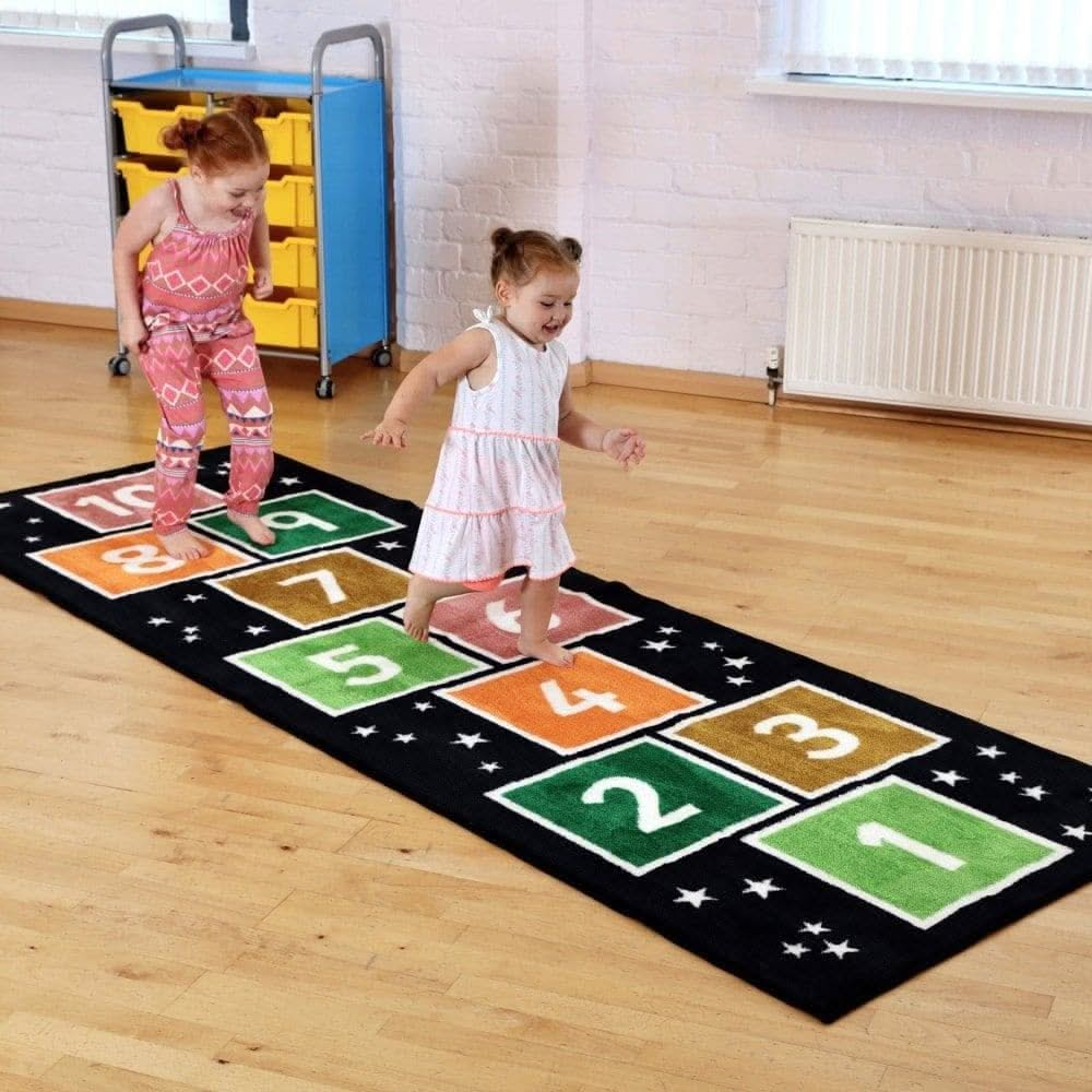 Kinder™Number Hopsotch Runner Carpet 3 X 1 Metre, Kinder™Number Hopsotch Runner Carpet 3 X 1 Metre,Kinder™Number Hopsotch Runner Carpet 3 X 1 Metre,Hopscotch carpet,hopscoth game carpet,Children's carpets,children's story time carpets and cushions,classroom carpets,primary school carpets and rugs, Kinder™Number Hopsotch Runner Carpet 3 X 1 Metre,Introducing the Kinder Number Hopsotch Runner Carpet, the perfect interactive tool for children to learn and have fun! Measuring 3 x 1 metre, this carpet features t