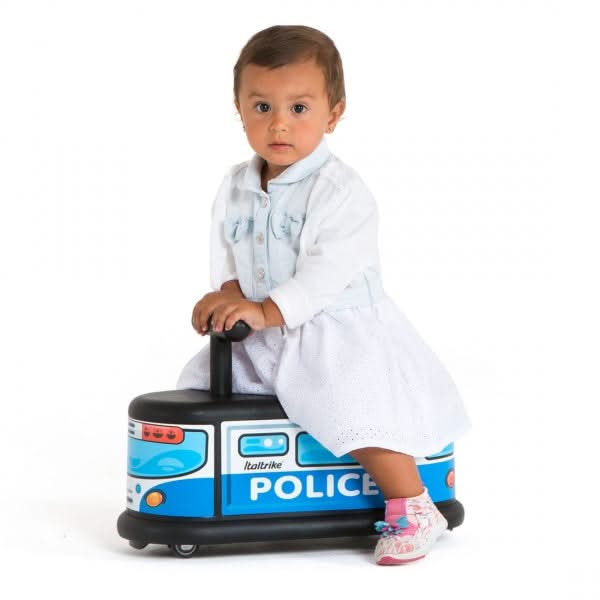 La Cosa Police, La Cosa Police,,Italtrike,childrens trike.childrens scooter, La Cosa Police Ride-On – Safe, Stylish & Built for Little Officers! Let your little one take charge of their own police adventure with the La Cosa Police Ride-On! Designed for children aged 12 months and up, this sleek and easy-to-manoeuvre ride-on offers a safe, fun, and interactive way to develop balance, coordination, and motor skills. With its 360° front wheel rotation, children can steer effortlessly using natural body movemen