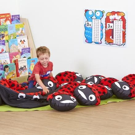 Ladybird Cushion and 15 Baby Ladybird Cushions, Ladybird Cushion and 15 Baby Ladybird Cushions,ladybird cushions,mini beasts early years resources,early years classroom furniture,sensory cushion, Ladybird Cushion and 15 Baby Ladybird Cushions,Within the large ladybird cushion lies a delightful surprise — unzip to discover 15 baby ladybird cushions nestled inside! Each little cushion offers a warm and cozy spot for children to sit, making group activities and collaborative learning both fun and comfortable. 