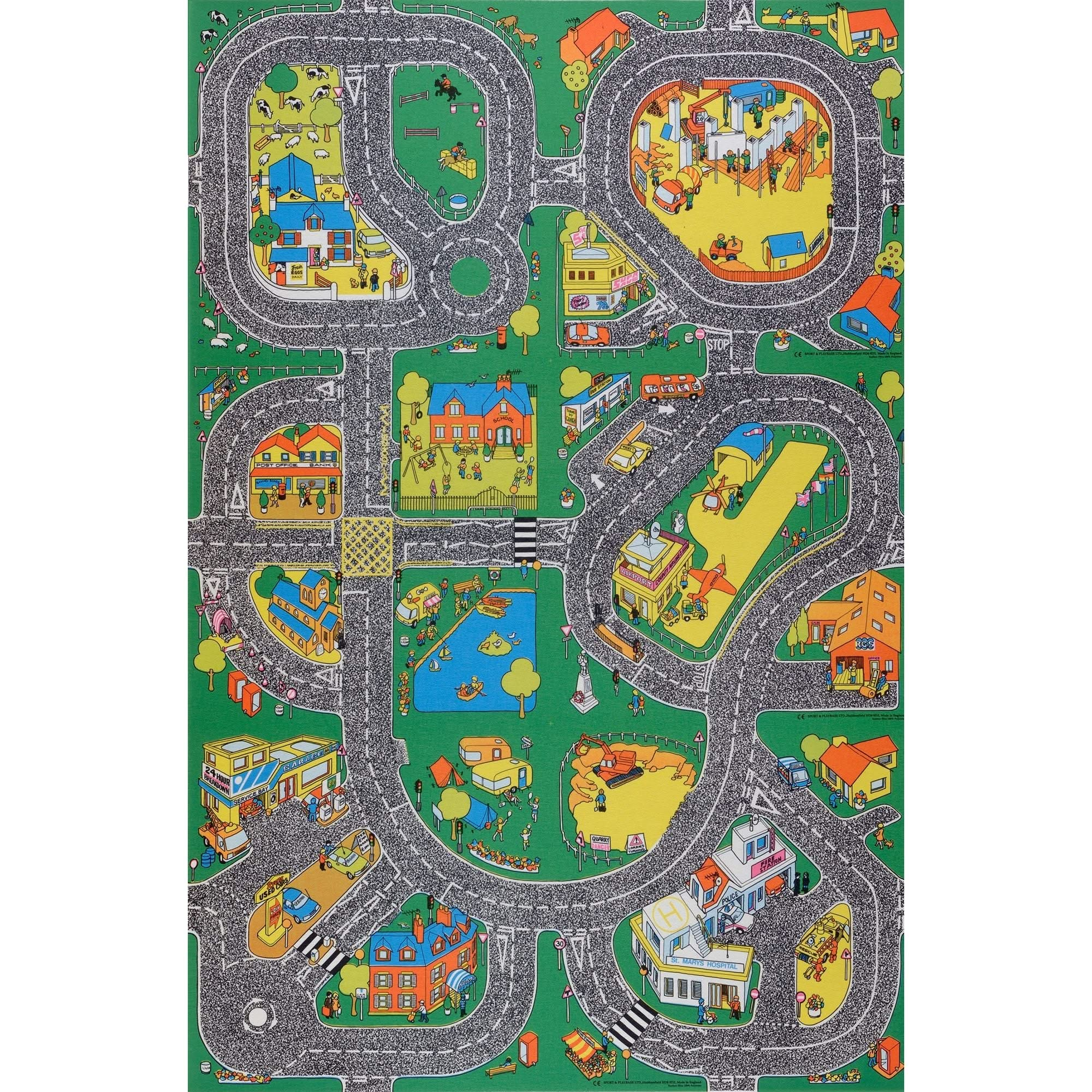 Large Town Roadway Playmat, Large Town Roadway Playmat,Large Town Roadway Playmat,childrens car floor playmat,floor mat for children, Large Town Roadway Playmat,Large Town Roadway Play Mat – A Vibrant and Educational Playtime Experience Bring your child's imagination to life with the Large Town Roadway Play Mat, featuring a colourful and detailed town scene. This engaging play mat is designed to stimulate creativity and group play while introducing children to various aspectsLarge Town Roadway Play Mat – A 