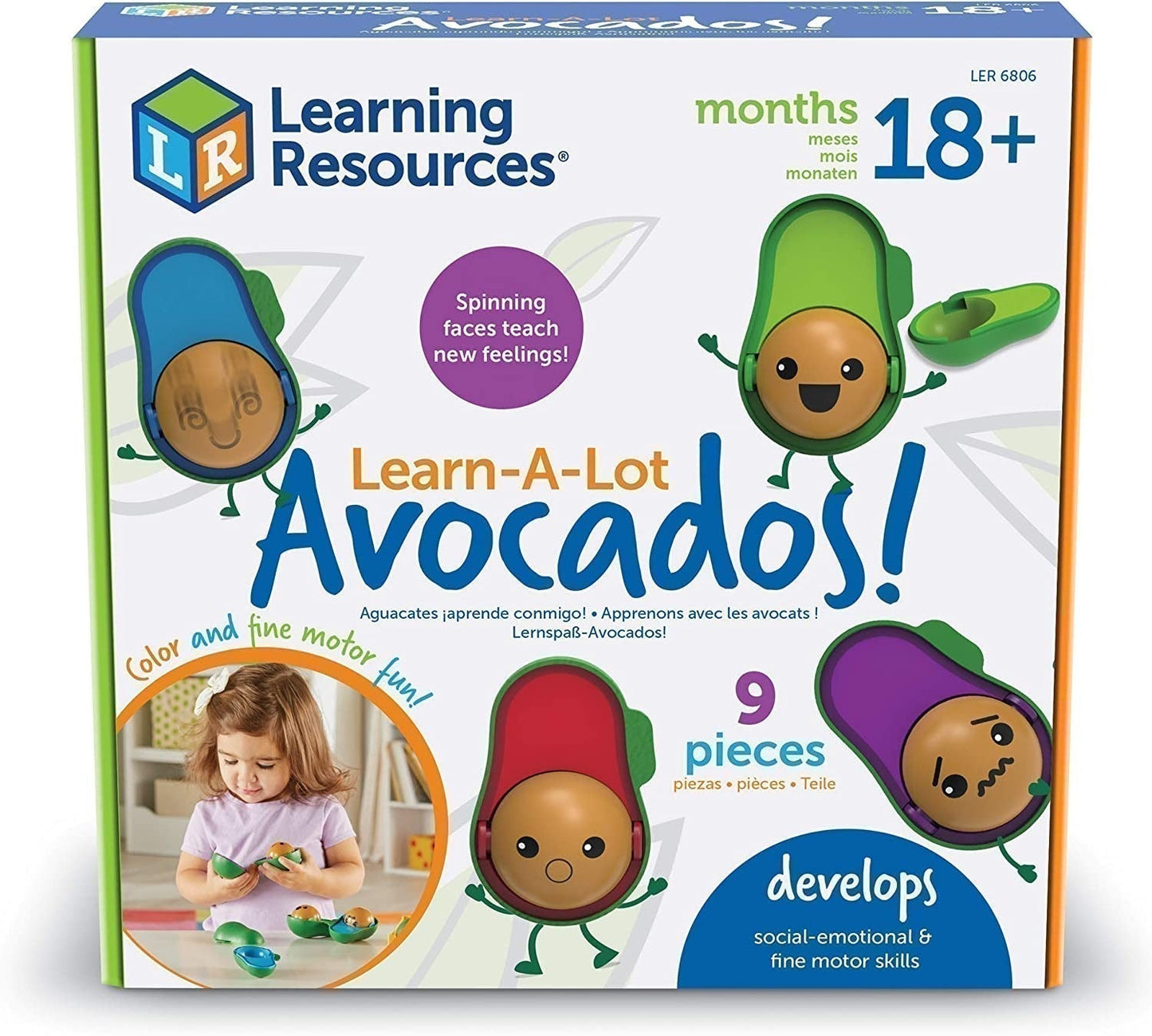 Learn A Lot Avocados, Learn A Lot Avocados,Learning Resources UK,Emotion resources,Emotion play resources,emotional resources,EYFS emotion games, Learn A Lot Avocados,Learn A Lot Avocados Introduce children to emotions and feelings in a playful way with the Learn A Lot Avocados! Each brightly coloured avocado opens up to reveal a rolling pit featuring emoji-style expressions, making it easy and engaging for young children to explore emotions.Learn A Lot Avocados Introduce children to emotions and feelings i