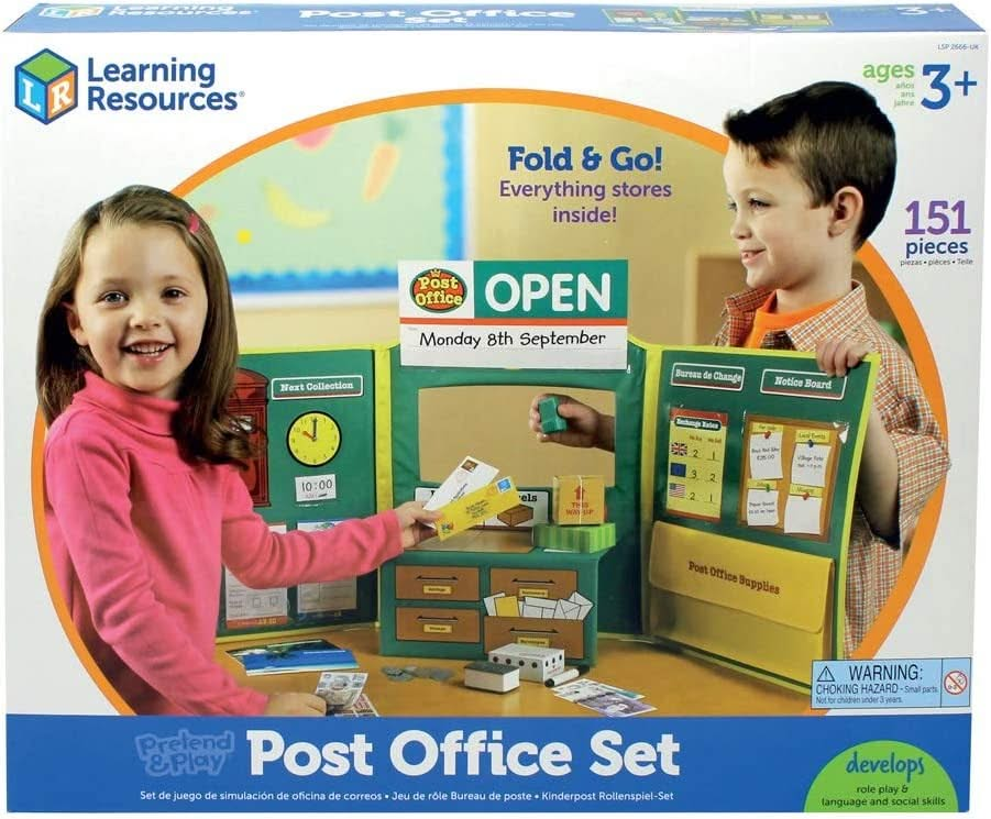 Learning Resources Pretend & Play Post Office Set, Learning Resources Pretend & Play Post Office Set,Pretend play, Learning Resources Pretend & Play Post Office Set – Inspire Imaginative Role Play! Turn playtime into an exciting postal adventure with the Learning Resources Pretend & Play Post Office Set! Packed with over 150 realistic accessories, this interactive role-play set lets children weigh, sort, stamp, and deliver letters and parcels like a real postmaster. Learning Resources Pretend & Play Post Of