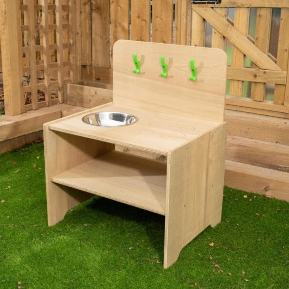 Leave Me Outdoor Mini Mess Around Kitchen, Leave Me Outdoor Mini Mess Around Kitchen,Outdoor Mini Mess Around Kitchen 420Mm High Oak,Outdoor play kitchen,play kitchen for children,childrens wooden play kitchen,childrens outdoor wooden toys, Leave Me Outdoor Mini Mess Around Kitchen,From our Leave Me Outdoors Range this Outdoor Mess Around Kitchen is a fantastic role play product that can safely be left outdoors all year round. An outdoor low-level kitchen designed for under 2s, complete with a stainless-ste