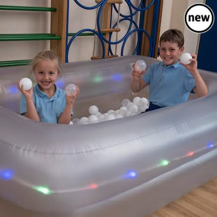 LED Inflatable Sensory Pool, , LED Inflatable Sensory Pool,This versatile pool is a great addition to any sensory room or as an additional sensory space. Great for adding intrigue and promoting spatial awareness or simply for calming. Can be used as a ball or water pool, enabling children to improve their coordination, interact with others, as well as providing visual andThis versatile pool is a great addition to any sensory room or as an additional sensory space. Great for adding intrigue and promoting spa