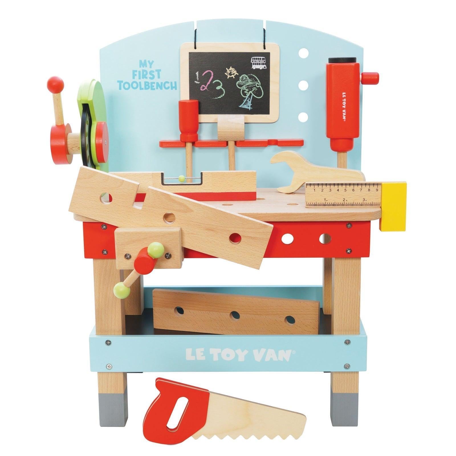 LeToy Van Wooden Tool Bench, Le Van Toys Wooden Tool Bench,childrens work bench,childrens pretend play tool set,childrens tool set bench, LeToy Van Wooden Tool Bench,Unleash your child's inner builder with our wooden tool bench toy and power tools. This exciting and comprehensive set is perfect for introducing little ones to the world of construction and imaginative play. Crafted from high-quality, solid wood, this eco-friendly toy is built to withstand the test of time. Not onlyLe Toy Van Wooden Tool Bench