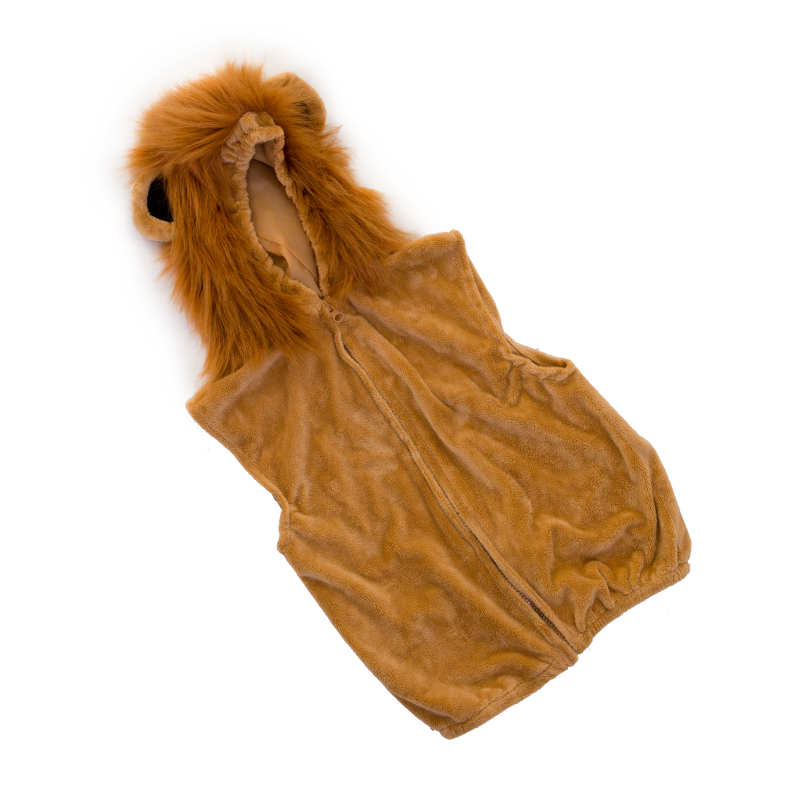 Lion Zip-Up Costume, Lion Zip-Up Costume,Costume, fancy dress,Childrens Dressing up costumes,dressing up toys,dressing up clothing for children, Lion Zip-Up Costume,Lion Zip-Up Costume Transform into the king of the jungle with our majestic Lion Costume! Designed for comfort, style, and endless fun, this ultra-soft tan velour zip-up gilet comes with a fully lined faux fur ‘lion’s mane’ hood, complete with adorable ears and a detachable tail. Perfect for imaginative play, themed ev,Lion Zip-Up CostumeLion Zi