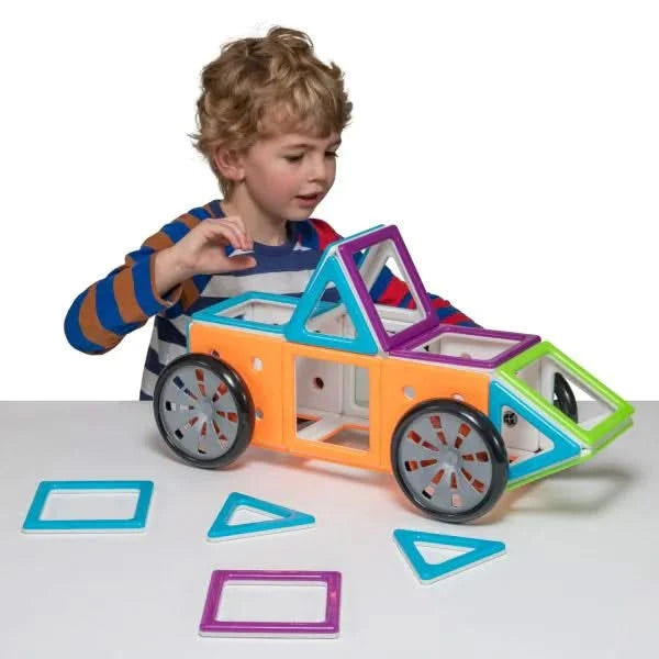 MegaMag Mobil Set, MegaMag Mobil Set,Polydron Class Set,Polydron,Polydron toys,Polydron construction,construction resources,polydron, MegaMag Mobil Set – Build, Explore, and Drive Creativity Forward The MegaMag Mobil Set is the ultimate building kit for young engineers who love to create, design, and explore moving vehicles. With 28 chunky magnetic pieces, including wheels, squares, and triangles, children can construct their own cars, trucks, and buses, bringing their imagination to life in a hands-on and 