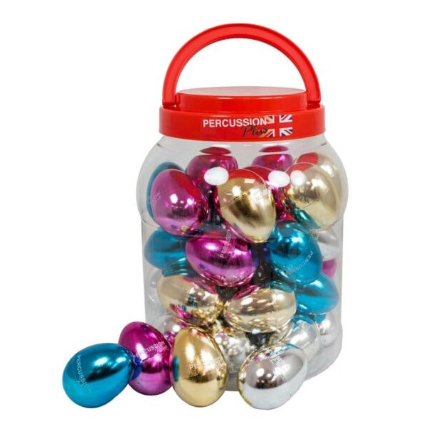 Metallic Egg Shakers Pack of 40, Metallic Egg Shakers Pack of 40,Percussion Workshop PP3089 Sparkle Egg Shakers,egg shakers,egg shaker toys,special needs musical toys,sensory music toys,music toys for children with special needs, Metallic Egg Shakers Pack of 40,It’s easy to introduce little ones to rhythm and music with our sturdy Metallic Egg Shakers ! The Metallic Egg Shakers are filled with beads that rattle with every shake and the fun egg shape fits right inside children’s hands! Metallic Egg Shakers a