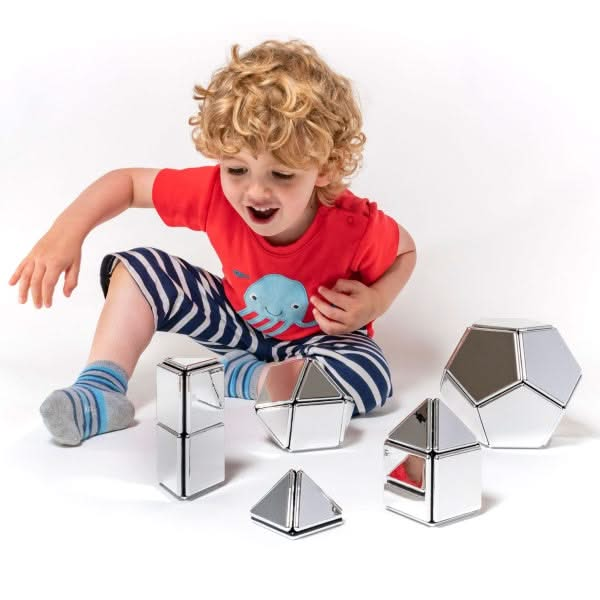 Mirrored Magnetic Polydron, Mirrored Magnetic Polydron,TTS Early years resources,TTS Early year wooden resources,TTS Early years school ordering, Mirrored Magnetic Polydron – A Unique Blend of Reflection, Magnetism, and Geometry Unlock endless possibilities for exploration and discovery with the Mirrored Magnetic Polydron! This innovative construction set combines magnetism, reflection, and geometry, making it an engaging and interactive tool for teaching mathematical concepts, creativity, and sensory play.