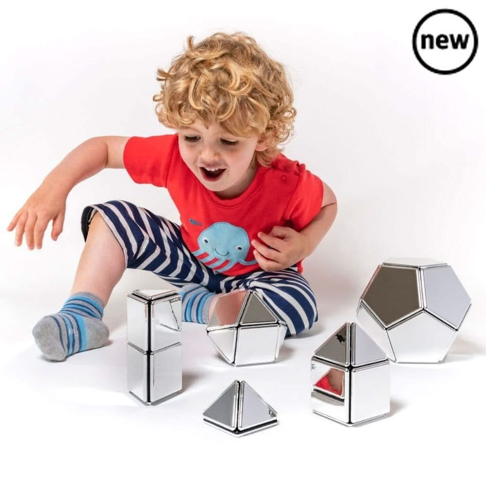 Mirrored Magnetic Polydron, Mirrored Magnetic Polydron,TTS Early years resources,TTS Early year wooden resources,TTS Early years school ordering, Mirrored Magnetic Polydron – A Unique Blend of Reflection, Magnetism, and Geometry Unlock endless possibilities for exploration and discovery with the Mirrored Magnetic Polydron! This innovative construction set combines magnetism, reflection, and geometry, making it an engaging and interactive tool for teaching mathematical concepts, creativity, and sensory play.