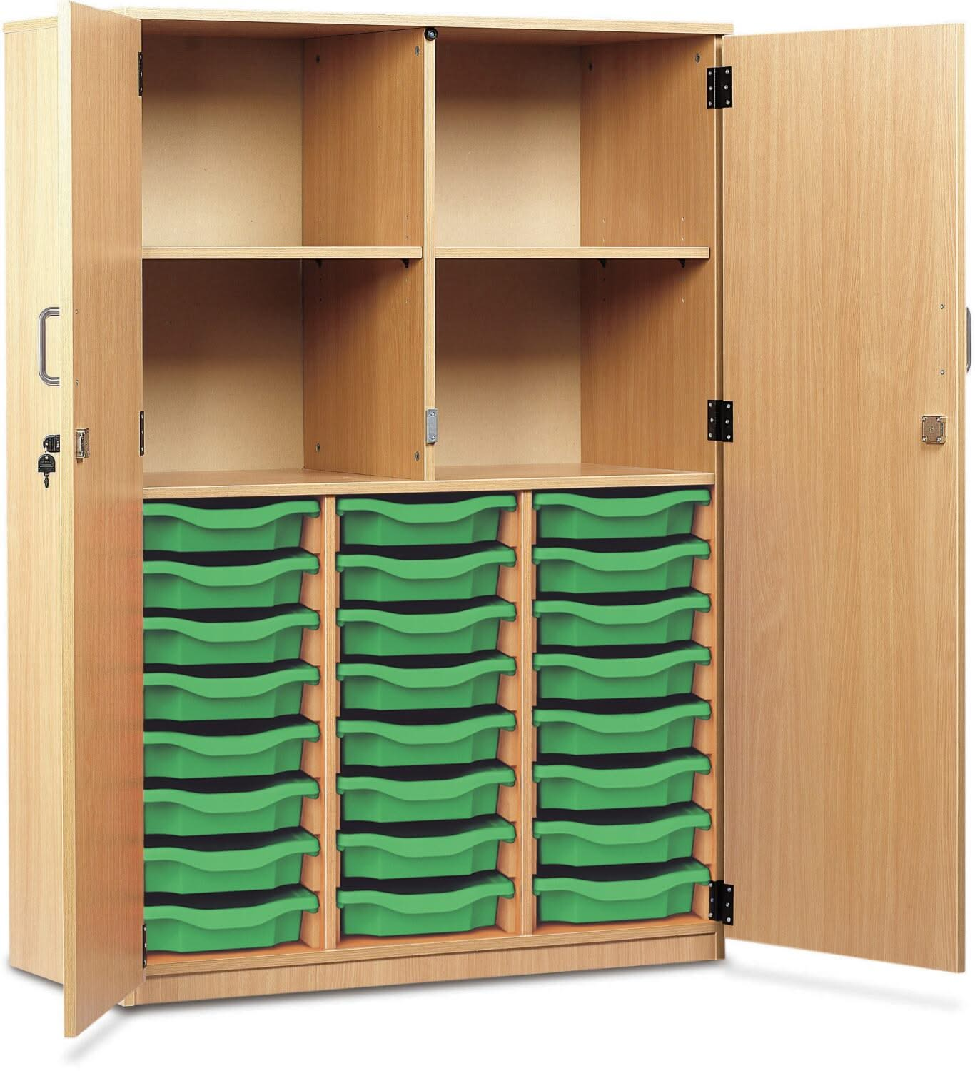 Monarch 24 Shallow Tray Storage Cupboard with Lockable Doors, , Monarch 24 Shallow Tray Storage Cupboard with Lockable Doors,The Monarch 24 Shallow Tray Storage Cupboard with Lockable Doors is a practical and versatile storage solution, ideal for schools, colleges, and educational environments. Designed to provide organised and secure storage, this unit combines functionality with robust construction toThe Monarch 24 Shallow Tray Storage Cupboard with Lockable Doors is a practical and versatile storage solu