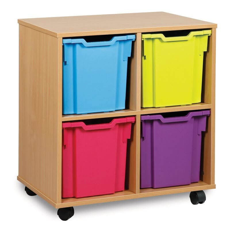 Monarch 4 Quad Tray Classroom Storage Unit, , Monarch 4 Quad Tray Classroom Storage Unit,The Monarch 4 Quad Tray Classroom Storage Unit has been specifically designed for Schools and Universities. This range is available in a huge choice of sizes; additionally you can choose to have them with or without trays. Storage unit with 4 quad trays 18mm MFC Beech or Maple Effect Mounted on 4 castors,The Monarch 4 Quad Tray Classroom Storage Unit has been specifically designed for Schools and Universities. This rang